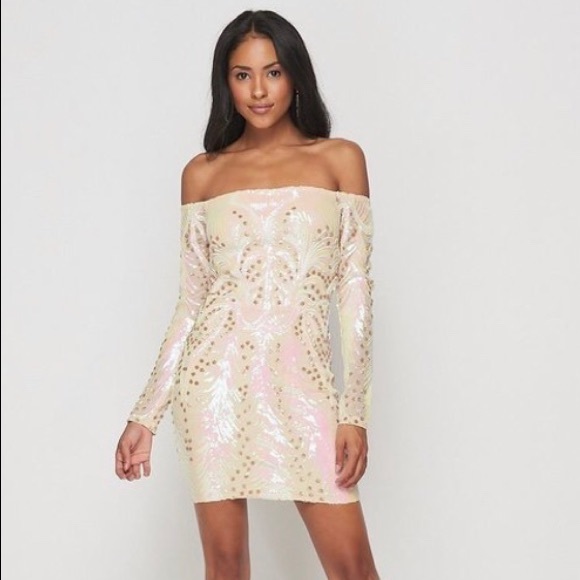 ‼️ Iridescent Sequin Mini Cocktail Event Dress - Picture 4 of 4